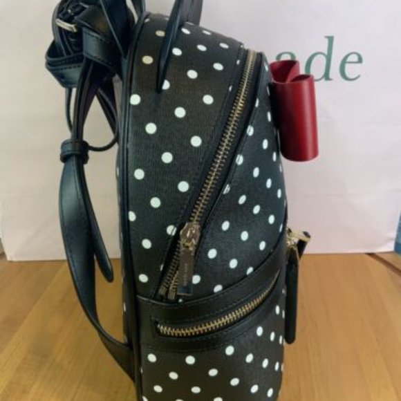Kate Spade NWT Disney New York Minnie dome backpack Polka Dot Leather main image 7